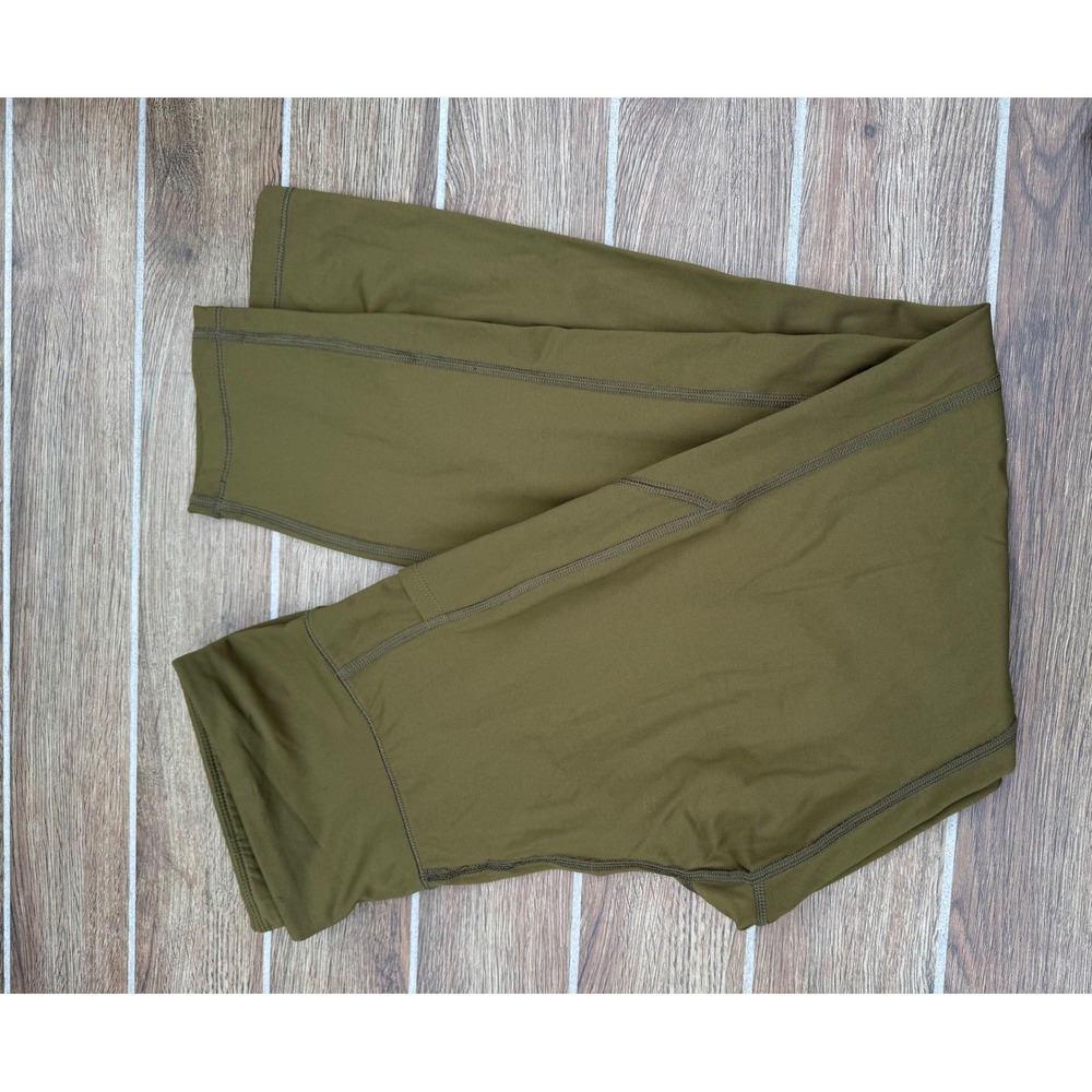 Aeropostale Womens Olive Green High Waisted Active Leggings with Pockets Large